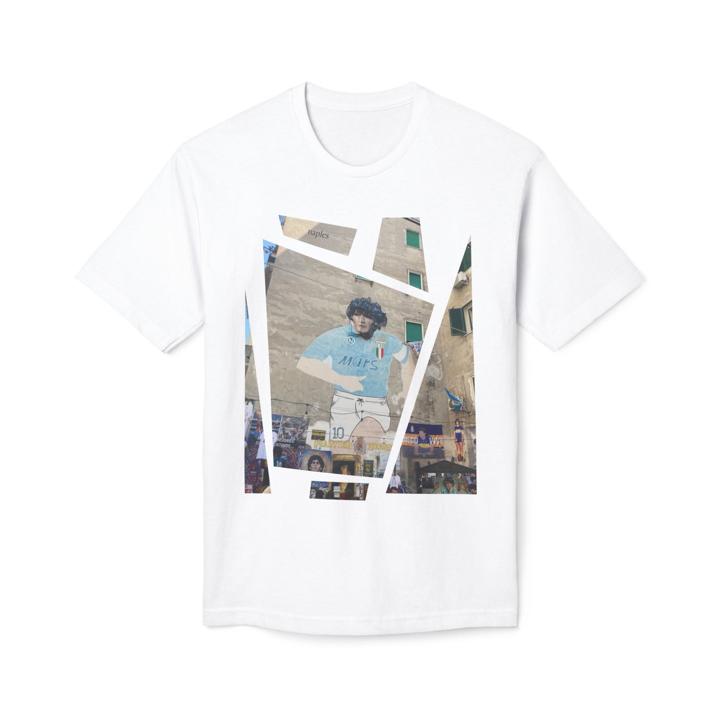 Naples Unisex T-Shirt | Maradona Mural | Italian Souvenir | Gift for Football Fans | Italian Heritage Shirt