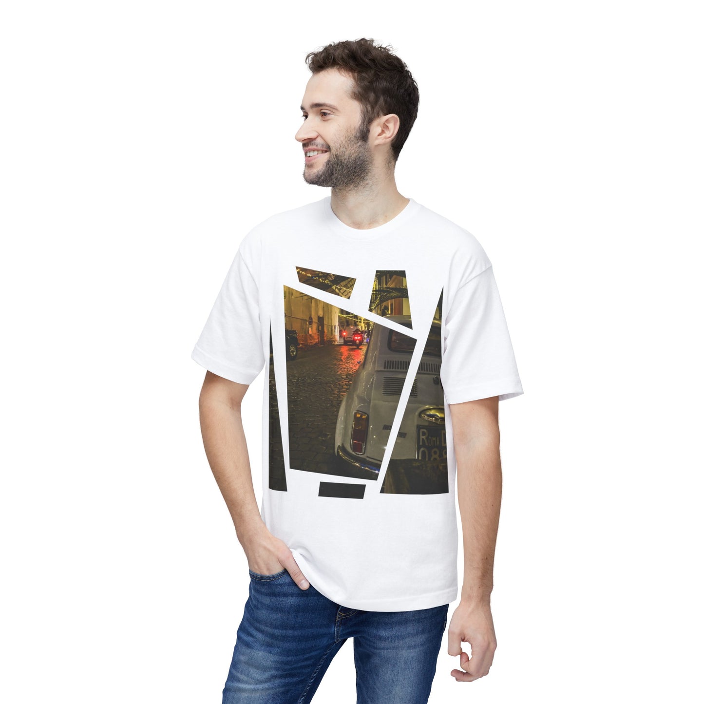 Roma Unisex T-Shirt | Streets of Italy | Italian Souvenir | Gift for Italy Lovers | Italian Heritage Shirt | Fiat 500