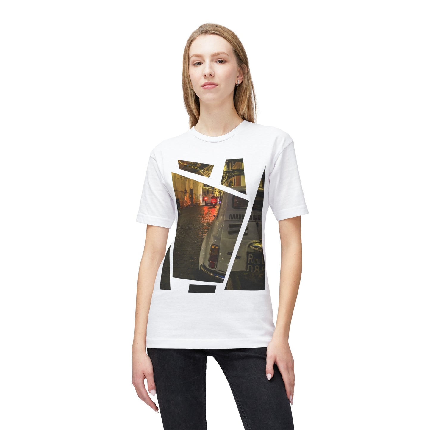 Roma Unisex T-Shirt | Streets of Italy | Italian Souvenir | Gift for Italy Lovers | Italian Heritage Shirt | Fiat 500