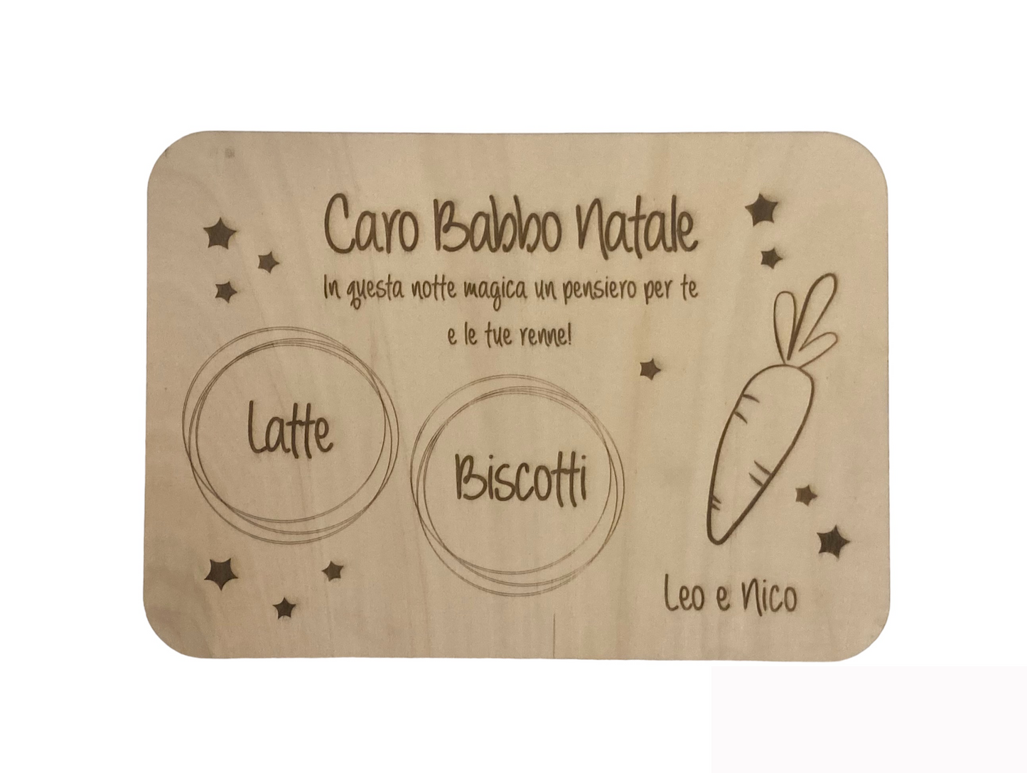Vassoietto - Vassoio per Babbo Natale e le sue renne personalizzabile