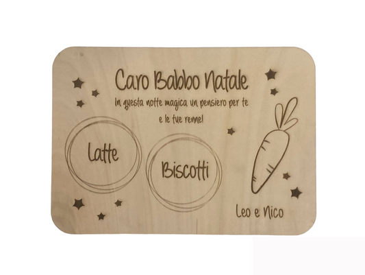 Vassoietto - Vassoio per Babbo Natale e le sue renne personalizzabile